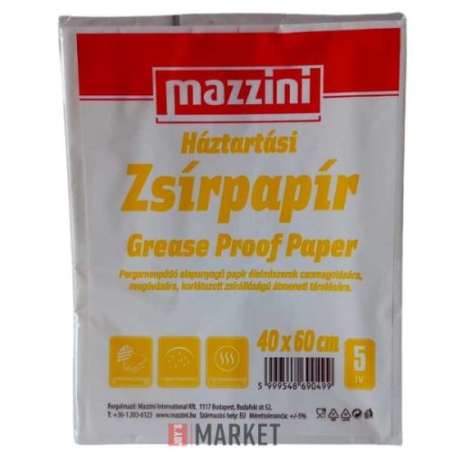 Háztartási zsírpapír 5 iv 40x60cm Mazzini #100