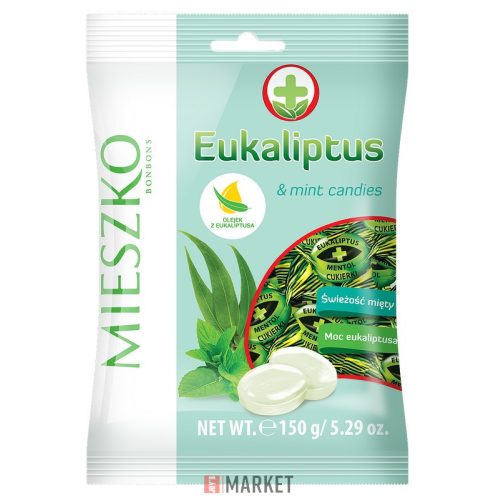 Mieszko Eukaliptusz-menthol ízû keménycukorka 150gr 26/#