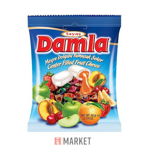 Damla Cukor 90g Vegyes Gyümölcs ízu #24