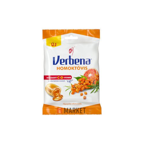 Verbena cukorka 60g Homoktövis-narancs