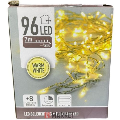 Led Fényüzér 96LED 7M meleg fehér BEL/KÜLTÉRI AX8416220