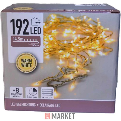 Led Fényüzér 192 led 14,5M meleg fehér BEL/KÜLTÉRI AX8416230